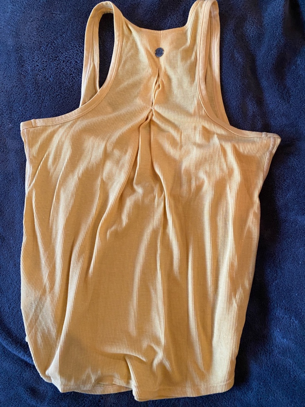 Prana Ribbed Mustard Yellow Racerback Tank - Picture 3 of 4